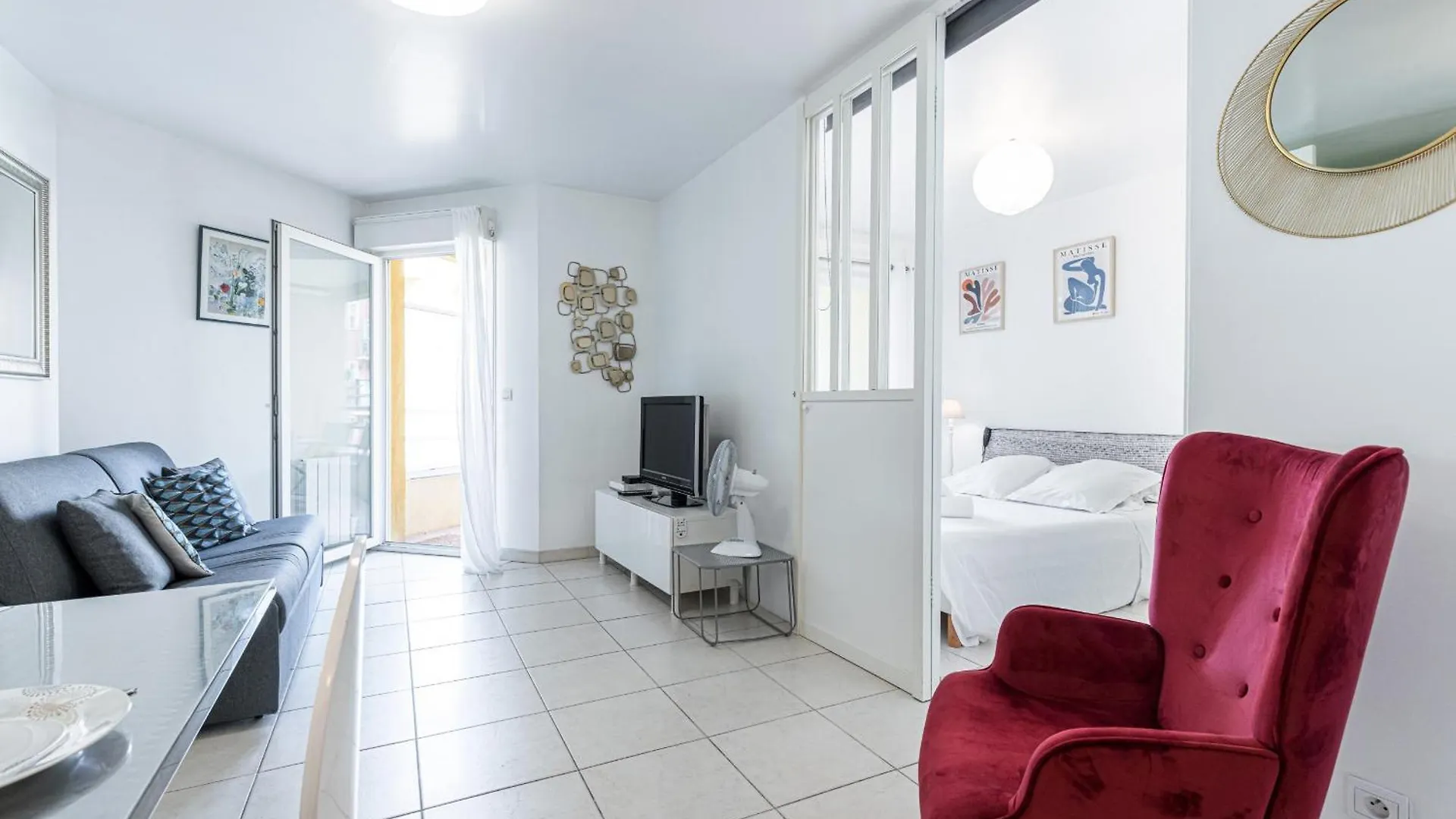 Daire Quiet 1 Bdr Port! Close Place Du Pin Garibaldi Nice Fransa